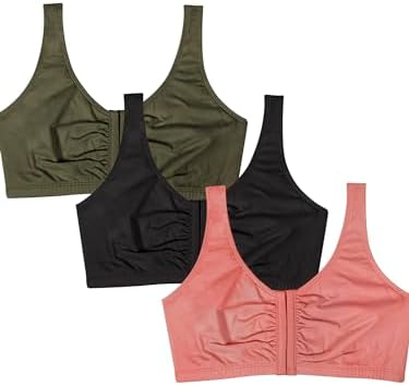 Fruit of the Loom Women’s Front Close Builtup Sports Bra