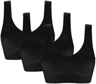 Vermilion Bird Women’s 3 Pack Seamless Comfortable Sports Bra with Removable Pads