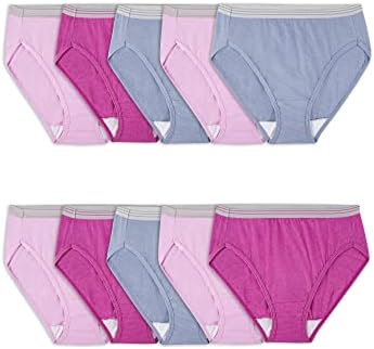 Fruit of the Loom Women’s Eversoft Cotton Brief Underwear, Tag Free & Breathable, Available in Plus Size