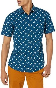 Amazon Essentials Men’s Regular-Fit Short-Sleeve Print Shirt