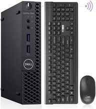 Dell Mini PC Windows 11 Micro Computer OptiPlex 3060 Desktop,i7-8700T 32GB Ram 1TB M.2 NVMe M.2 SSD,AX210 Built-WiFi 6E,HDMI Dual Monitor Support,Wireless Keyboard Mouse (Renewed)