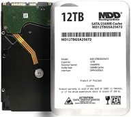 MDD 12TB 7200RPM SATA 6Gb/s 256MB Cache 3.5inch Internal Desktop Hard Drive, MD12TBGSA25672, Mechanical Hard Disk (Renewed)