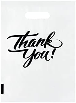 Infinite Pack Thank You Merchandise Bags, Die Cut Handles, Retail Shopping Bags for Boutique – Choose Color & Size