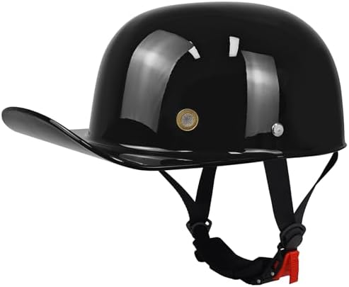 Baseball Motorcycle Helmet – Half Motorcycle Helmet, DOT Approved, Motorcycle Half Helmet for Chopper Moped Scooter Motorbike Electric