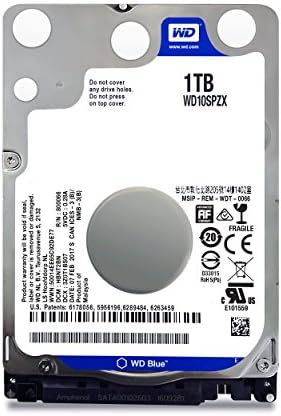 WD Blue 1TB Mobile Hard Disk Drive – 5400 RPM SATA 6 Gb/s 128MB Cache 2.5 Inch – WD10SPZX (Renewed)
