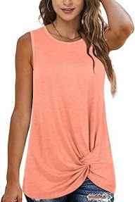SAMPEEL Womens Tank Tops Twist Knot Summer Sleeveless