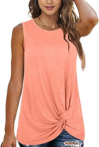 SAMPEEL Womens Tank Tops Twist Knot Summer Sleeveless