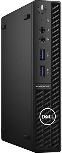 Dell Optiplex 3080 Micro Tower Desktop | Core i5-10500T – 256GB SSD Hard Drive – 4GB RAM | 6 cores @ 3.8 GHz Win 11 Pro Black