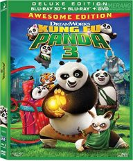 Kung Fu Panda 3 (Blu-ray 3D+ Blu-ray 2D + DVD, Region A) Cartoon Animation Kid family