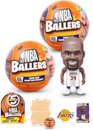 5 Surprise NBA Ballers Series 2 by ZURU, Licensed NBA Collectible, Surprise Unboxing Basketball Collectible Sports Toy for Boys, Ages 3 and up (2 Capsules)